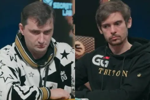 Viktor Kudinov encontrou o hero call contra Fedor Holz (Reprodução/Youtube Triton Poker)
