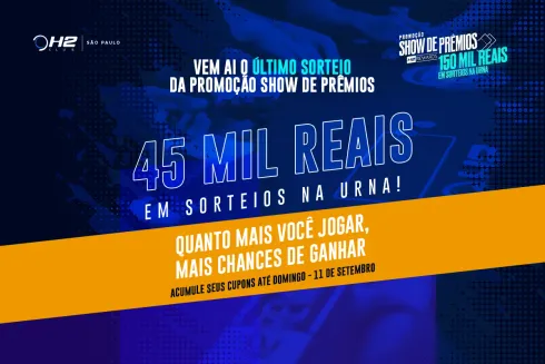 Último dia de Show de Prêmios terá R$ 45 mil em sorteios nas urnas
