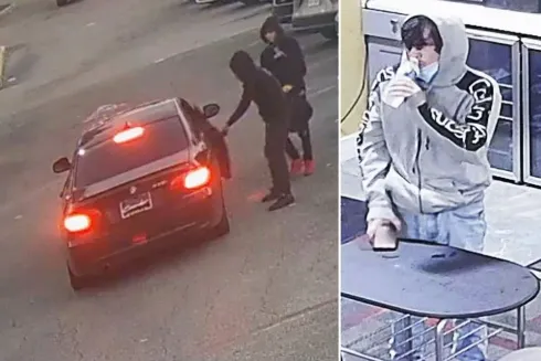 Suspeito saiu da cena do crime em uma BMW com a mochila (Foto: Round Rock PD)
