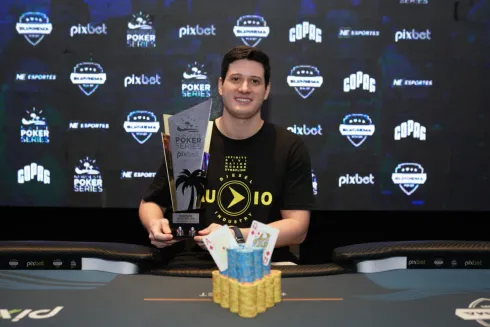 Vitor Coutinho, campeão do High Roller do NPS Pixbet Salvador
