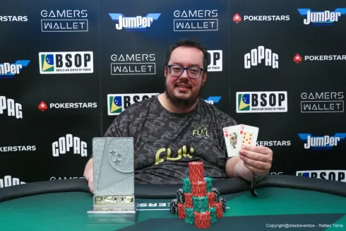 Geraldo César, campeão do Dealer's Choice NLH/PLO Turbo KO do BSOP Gramado
