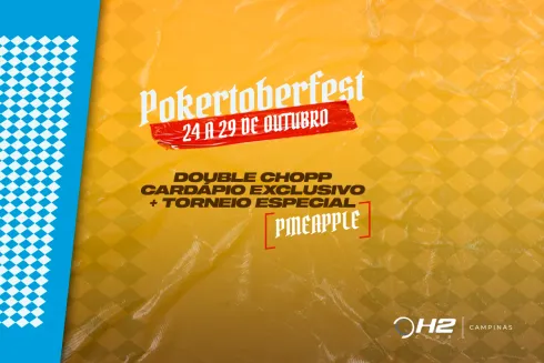 De 24 a 29 de outubro, acontecerá o Pokertoberfest no H2 Club Campinas.
