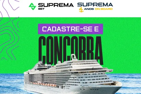 Suprema 4 Anos On Board dará 5 entradas em sorteio
