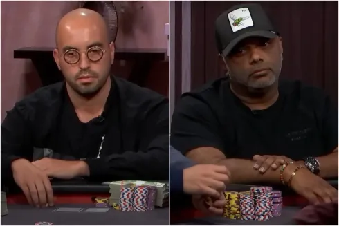 Bryn Kenney e Krish Menon disputaram pote gigantesco (Foto: Reprodução/YouTube PokerGO)
