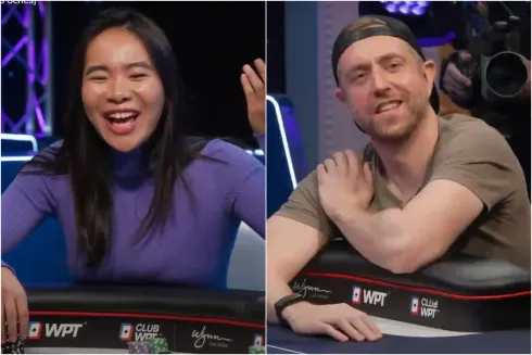 Lynne surpreendeu Andrew Neeme e todos da mesa (Foto: Reprodução/YouTube WPT)
