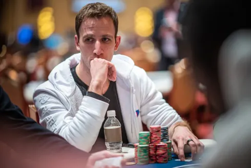 Benny Glaser foi o chip leader do Dia 4 do Main Event (Foto: WPT)
