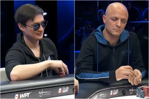 Stephen Song e Alon Messica se envolveram em uma mão de destaque (Foto: Reprodução/Twitter @WPT)
