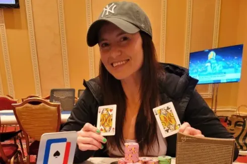 Cherish Andrews teve uma sequência insana no Wynn Las Vegas (Reprodução/Twitter @WynnPoker)
