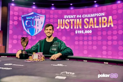 Justin Saliba já anotou seu primeiro título em 2023 (Foto: PokerGO)
