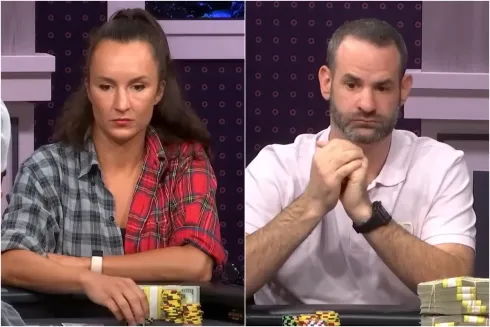 Ema Zajmovic e Matt Hanks dividiram o pote (Foto: Reprodução/YouTube PokerGO)
