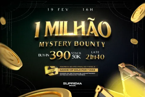 1 Milhão Mystery Bounty vai agitar as mesas da Suprema
