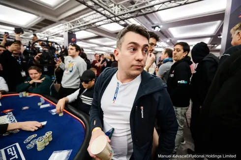 Pavel Plesuv foi o último eliminado sem premiação no Main Event do EPT Paris
