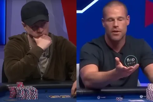 Andrew Robl levou a melhor contra Patrik Antonius (Foto: Reprodução/YouTube PokerGO)
