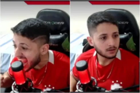 Victor Rodrigues comemorou e se decepcionou (Foto: Reprodução/Twitch)
