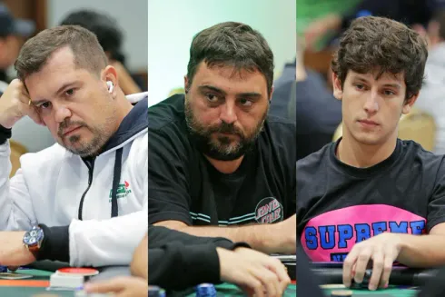 Marcus Borges, Pablo Atia e João Pedro Rocha se envolveram em um all in triplo no LAPT Rio
