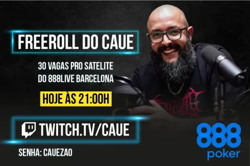 Freeroll de Cauê Moura dará 30 tickets de US$ 11
