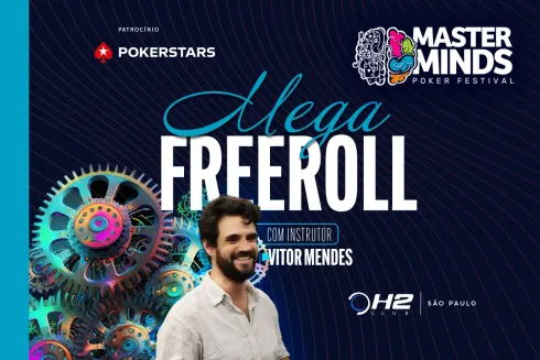 Mega Freeroll acontecerá na próxima segunda-feira (10) com aula gratuita no MasterMinds 
