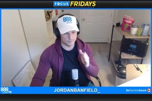 Jordan Banfield foi a estrela da vez no Focus Fridays do 888poker
