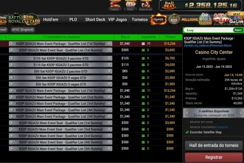 Os satélites do GGPoker oferecem uma ótima chance para o KSOP GGPoker Iguazú
