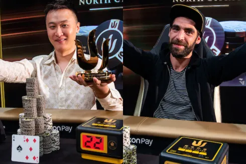 Biao Ding e Gregoire Auzoux faturaram seus primeiros títulos da série (Foto: Triton Poker)
