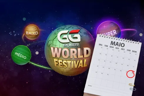 O domingo será agitado nas mesas do GGPoker World Festival
