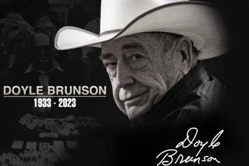 Doyle Brunson partiu aos 89 anos de idade (Foto: Reprodução/Twitter @WSOP)
