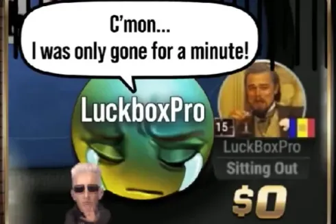 "LuckBoxPro" não recebeu nada pelo Bad Beat Jackpot
