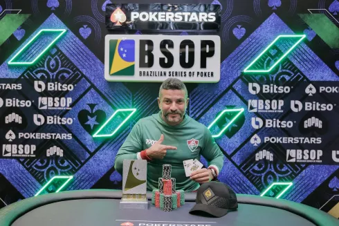 Marcus Popeye foi campeão do 6-Handed Turbo KO do BSOP Brasília
