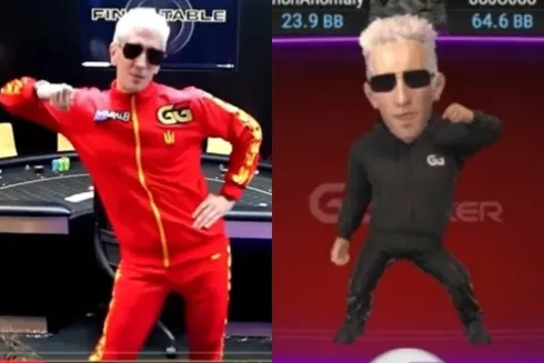 Elky imitou no Vietnã a famosa dança de seu avatar no GGPoker
