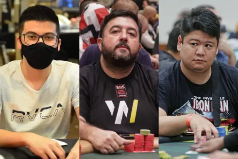 Gabriel Haeffner, Anderson Cardoso e Thiago Tsukamoto premiaram no satélite do BSOP Winter Millions
