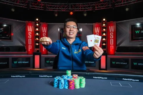 Weiran Pu mostrou habilidade na mesa final (Foto: WSOP)
