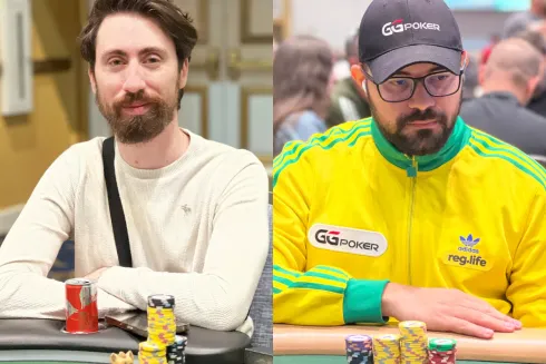 Carlos Henrique e Origenes Duarte em sua primeira WSOP
