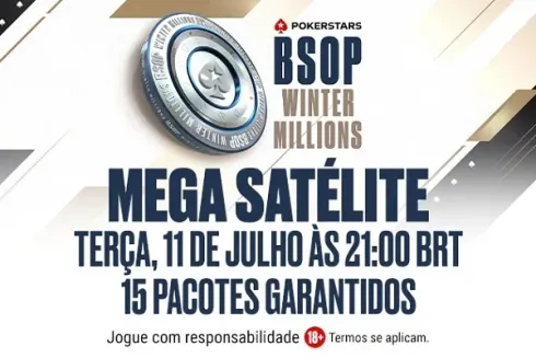 Mega Satélite é a grande chance de ir ao BSOP Winter Millions
