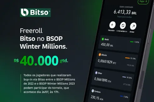 Bitso terá um freeroll valioso no BSOP Winter Millions
