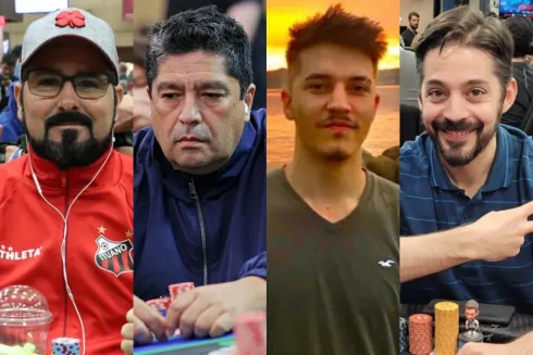 André Almeron, Cristian Aceiton, Jean Finger e Pablo Chirico economizaram na ida ao BSOP Winter Millions
