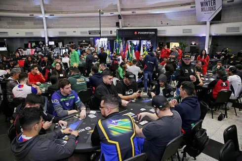 Salão está ficando cheio no BSOP Winter Millions
