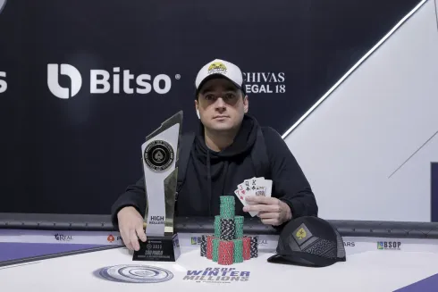 Mateus Pimenta campeão do PLO Progressive KO 1-Day High Roller do BSOP Winter Millions
