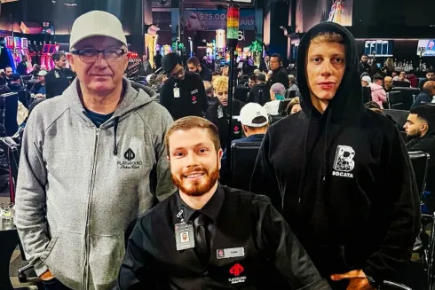 Jogadores envolvidos no bad beat jackpot (Foto: Reprodução/Twitter @PlaygroundPoker)
