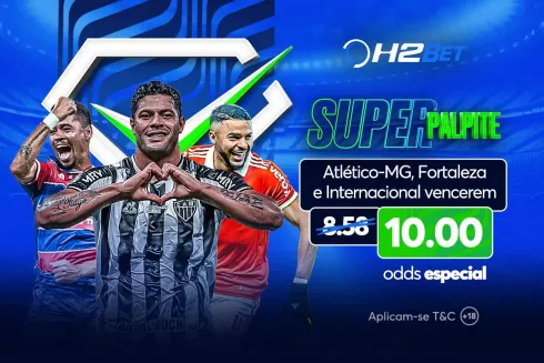 Super Palpite do H2Bet coloca odd 10 em tripla do Brasileirão
