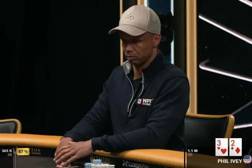 Phil Ivey venceu a mão e eliminou Leon Sturm (Foto: Reprodução/YouTube)
