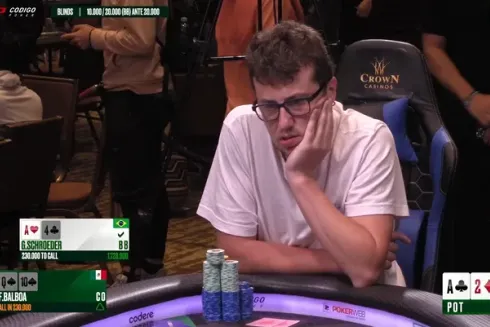 Gabriel Schroeder segue com um stack confortável no torneio
