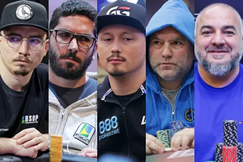 Pablo Wesley, Luiz Claudio Cunha, Leocir Carneiro, André Luchi e Eduardo Pereira levaram os prêmios para o BSOP Foz do Iguaçu
