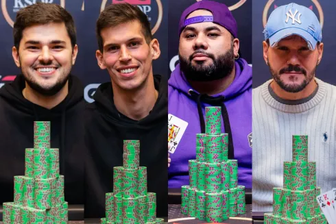 Bruno Albuquerque, Facundo Vazquez, Kaio Camargo e Túlio de Toledo figuraram no topo do KSOP GGPoker Premium
