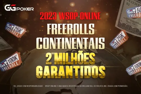 Freerolls Continentais são a grande novidade da WSOP Online no GGPoker
