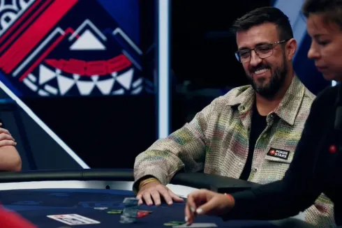 André Akkari foi só sorrisos com o river no EPT Barcelona
