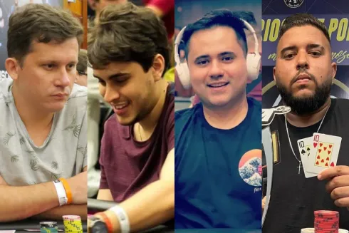 Guilherme Biazutti, Guilherme Carmo, Nilton Leocádio e Yuri Rodrigues levaram pacotes do BSOP Millions
