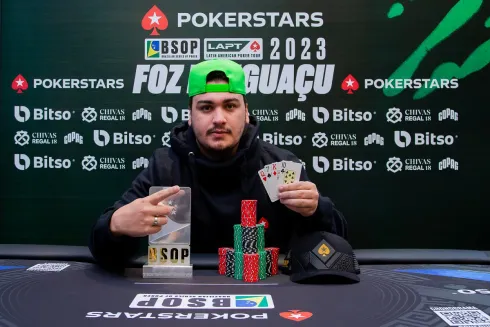 Johnatan Oliveira conquistou o segundo título em três etapas do BSOP
