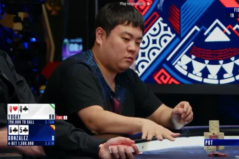 O fold de Yugay chamou atenção no EPT Chipre
