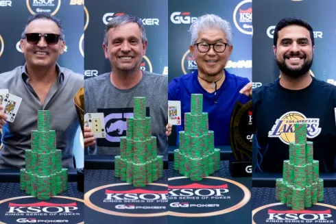 Odemilson Moura, Celso Sirtoli, Mário Kenji e Pedro Paulo cravaram no KSOP GGPoker Fortaleza
