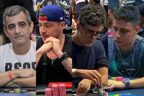 Carlos Velloso, Keven Augusto, Eduardo Carvalho e Gabriel Aires premiaram em satélite do BSOP Millions
